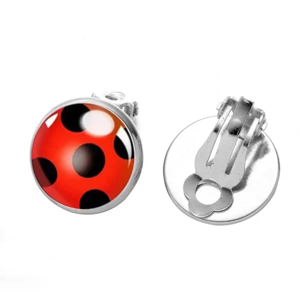 Women's Ear Clips Cute Anti-rust Ladies Glass Ladybug Earrings Hoop Dot Earrings Jewelry Gift Women Clip Earrings Ear Studs - Image 10