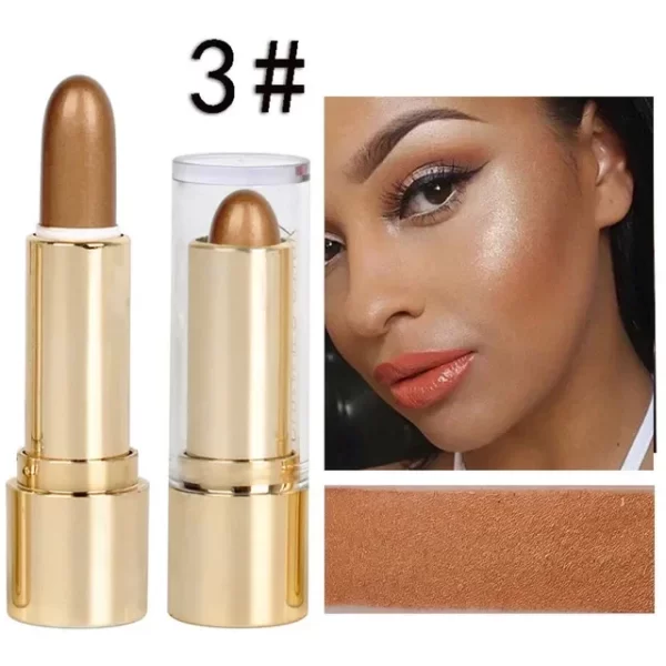 3 Colors Brighten Highlighter Bar Cosmetics Face Contour Bronzer Shimmer Highlighter Stick Concealer Cream Beauty Makeup Product - Image 8