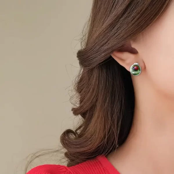 Women's Ear Clips Cute Anti-rust Ladies Glass Ladybug Earrings Hoop Dot Earrings Jewelry Gift Women Clip Earrings Ear Studs - Image 4