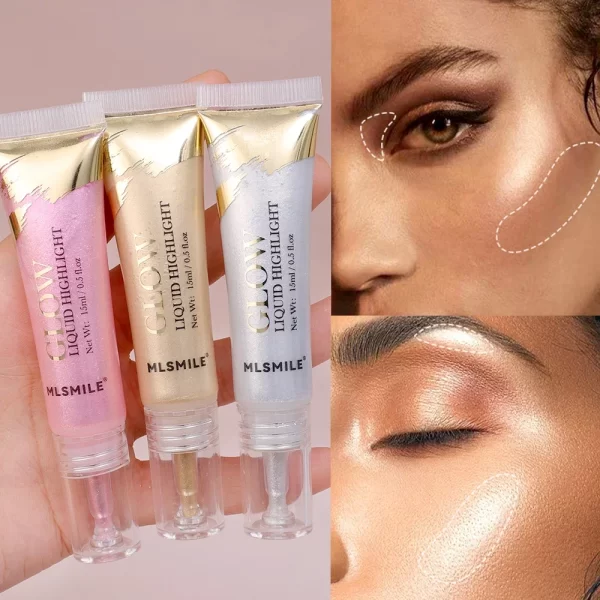 Diamond Glitter Highlighter Liquid Pearlescent Waterproof longlasting Brightening Liquid Highlighter Stick Eyes Makeup Cosmetics - Image 4