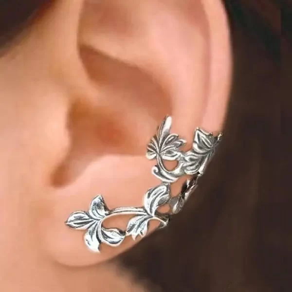 Women Ear Cuffs Alloy Earrings Ear Clips Hollow Leaf Non Piercing Ear Cuff Earrings For Women Birthday Gifts For Girls Women - Image 6