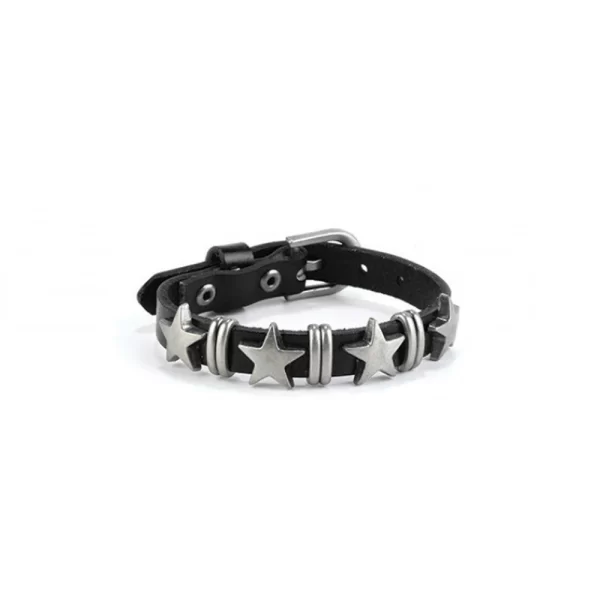 Gothic Star Punk Faux Leather Bracelet for Men Women Spiked Bangle Goth Jewelry Vintage Y2K Cosplay Emo Clothes Accessories - Image 9