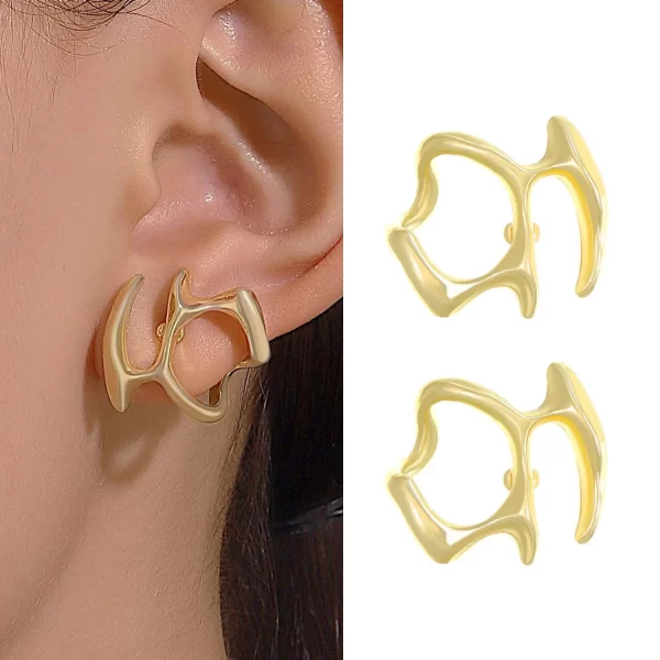 Irregular Liquid Metal Hollow Earrings Style Hip-Hop Punk Fashion Personality Long Earrings Ms Girl Travel Accessories - Image 12