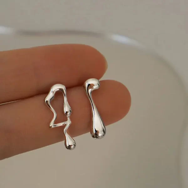 Irregular Liquid Metal Hollow Earrings Style Hip-Hop Punk Fashion Personality Long Earrings Ms Girl Travel Accessories - Image 11