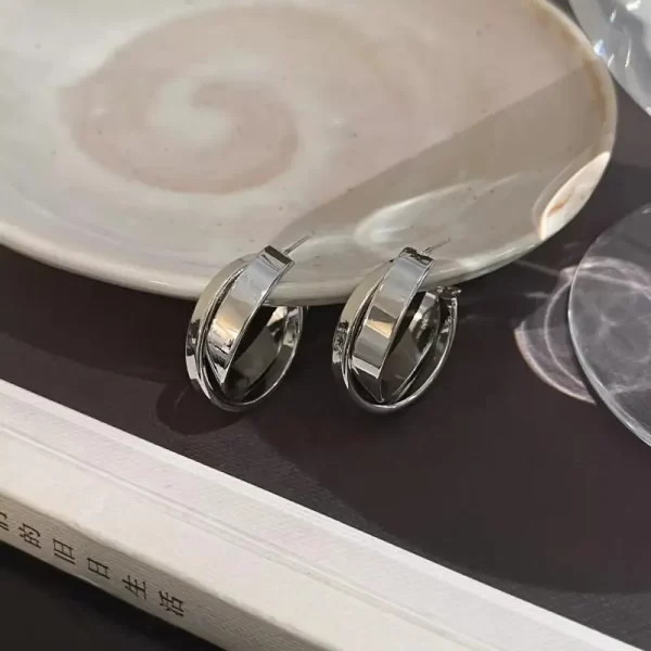 Irregular Liquid Metal Hollow Earrings Style Hip-Hop Punk Fashion Personality Long Earrings Ms Girl Travel Accessories - Image 7